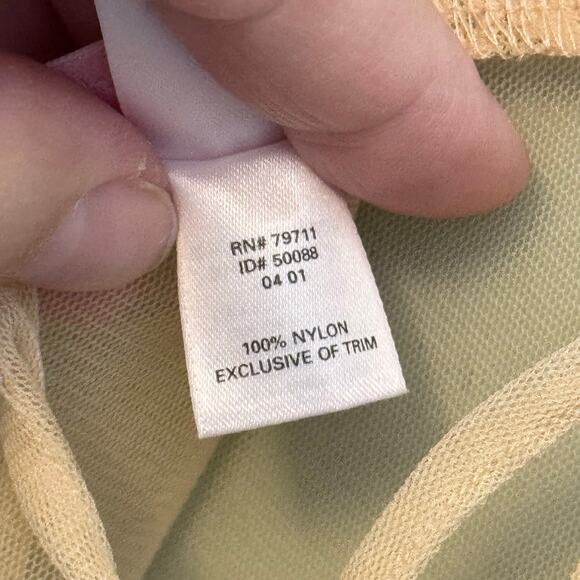 Victoria’s Secret Slip Babydoll Lingerie Womens M Tan Floral Lace Sheer Bridal - Picture 9 of 9